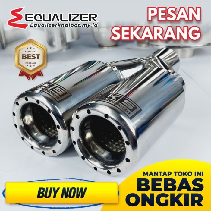 Knalpot Mobil Racing Mobil Hks Gronel Dua Lubang Dua Cabang 2 Corong