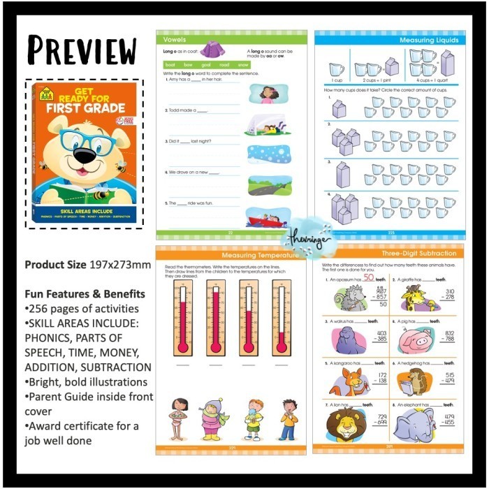 

Workbook Preschool Pre K Kindergarten First Grade