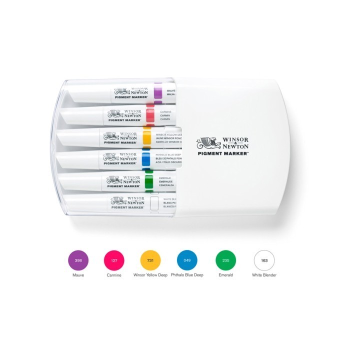 

Winsor &ton Pigment Marker 6 Set - Rich Tones