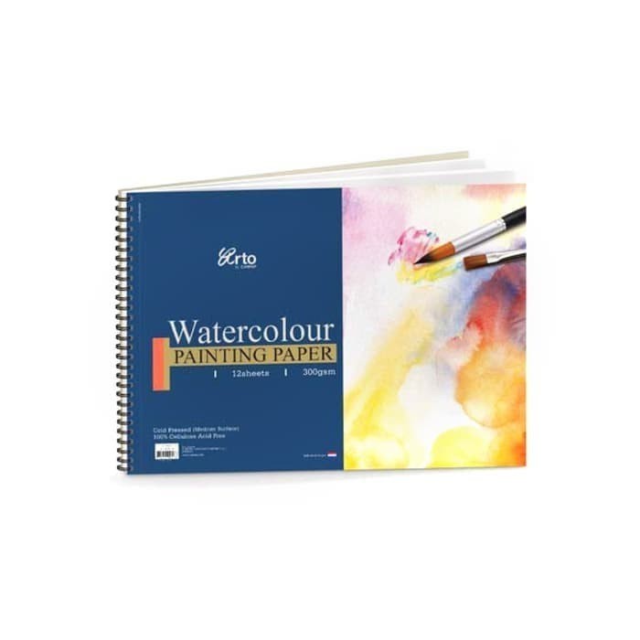 

Arto A4 Watercolour Painting Paper Wire-O 12 Sheets 300 Gsm