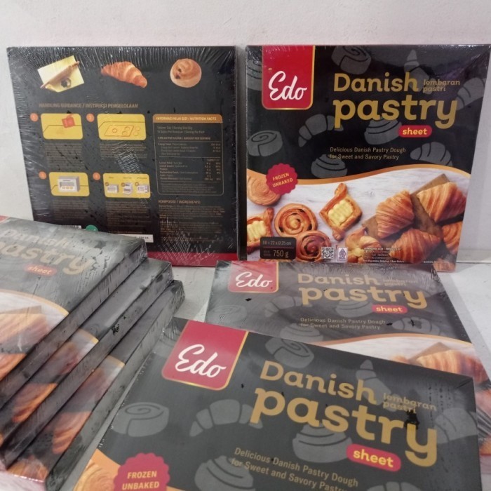 

DANISH PASTRY SHEET EDO 750 GR KULIT PASTRY PROMO HALAL