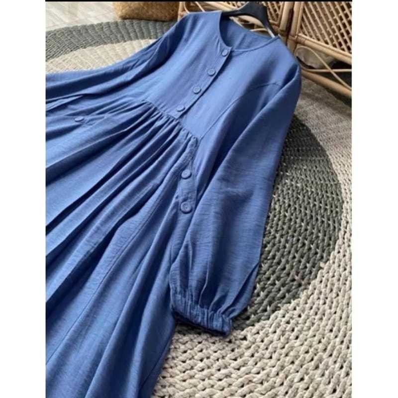 Gsmis Muslim Bsju Gamis Kekinian Bju Gmis Pesta Kondangan Remaja Baju Dress Polos Tanggung Ibu Hamil