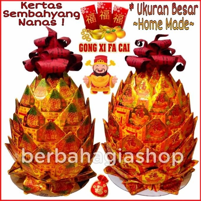 Kertas Sembahyang Dewa Nanas Imlek Ukuran Besar Kim Cua Lipat Nenas