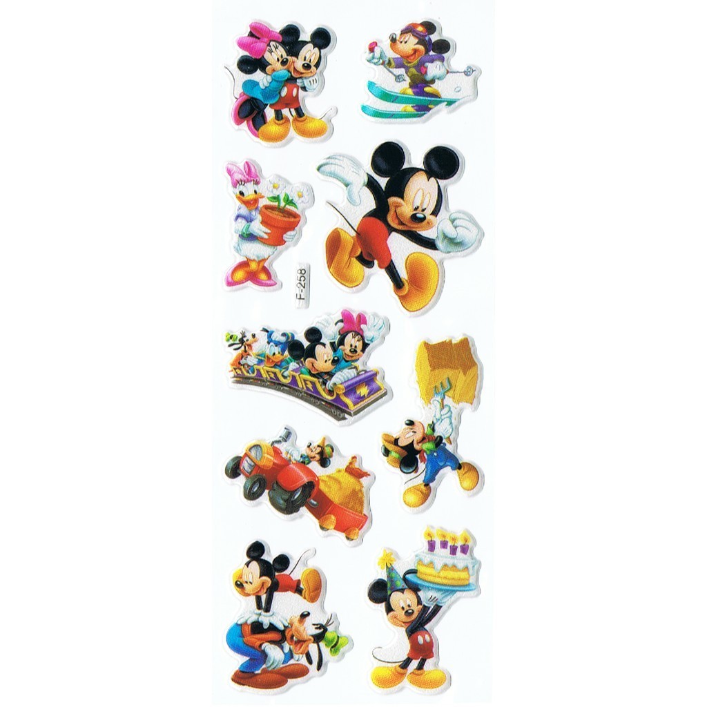 

SK008 Stiker Sticker Timbul Set Strip Aneka Gambar Kartun Anak Mickey