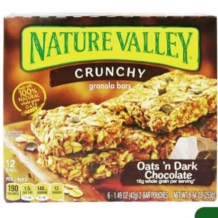 

Nature Valley Crunchy Granola Bar -Dark Chocolate 253Gr