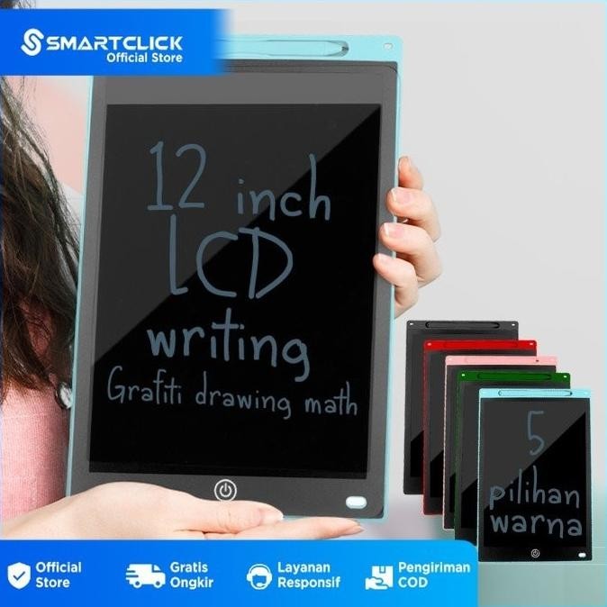 

LCD Writing Board Drawing Tablet Papan Tulis Gambar Anak 12 inch