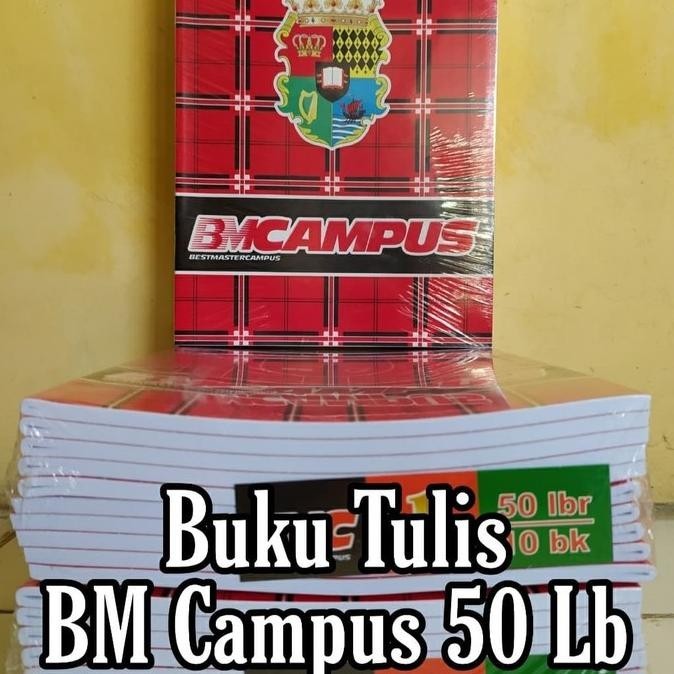 

10 pcs BUKU Tulis BOSS 50 lembar Buku CAMPUS sekolah Buku garis BOXY