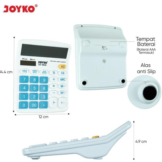 

Kalkulator 12 Digit Joyko CC-8CO Check & Correct