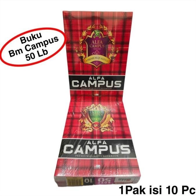 

PROMO Buku Tulis Campus 50 Lembar -Boxy - per pack - isi 10 Buku