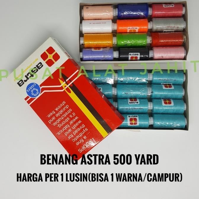 BENANG JAHIT ASTRA BESAR 500 YARD PER LUSIN BENANG JAIT