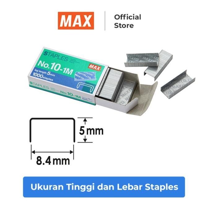 

MAX STAPLES /ISI STAPLES ukuran 10-1M - (PACK)