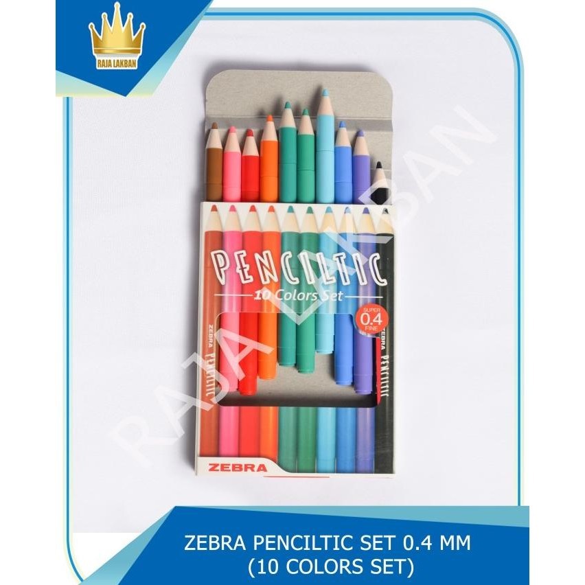 

Pulpen/Fineliner Zebra Penciltic SET 04 MM Waterbased Ink ECER/GROSIR