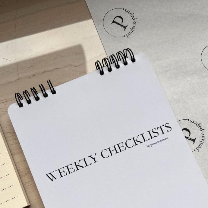 

Weekly Planner Checklist Mingguan Ukuran A5 Spiral by peulanopapers