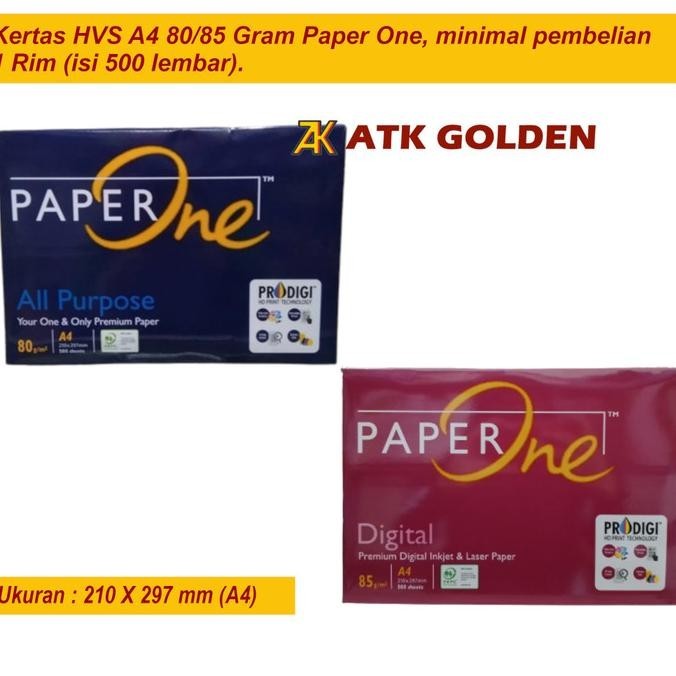 

Kertas HVS Paper One A4 80gr