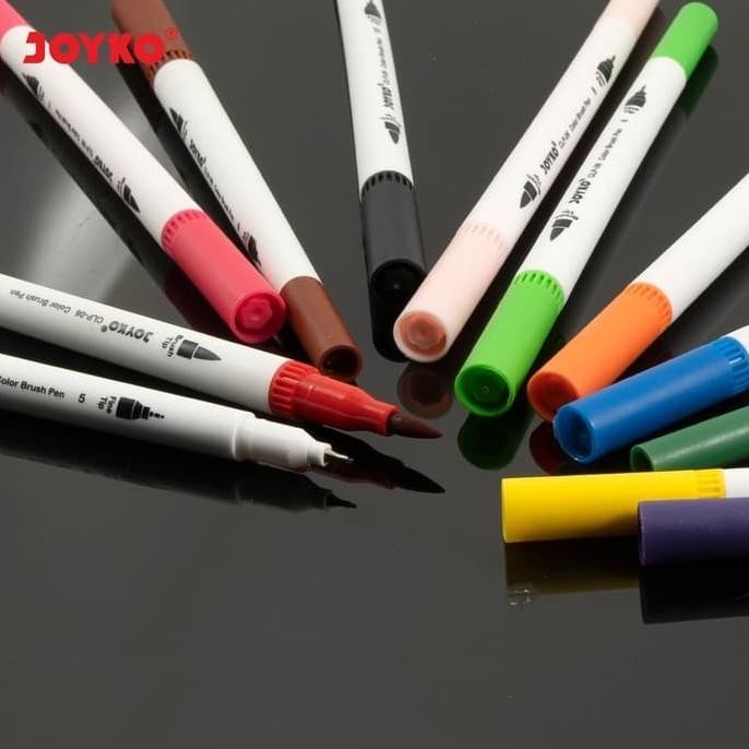 

Color Brush Pen / Pena Kuas Warna Joyko CLP-06 / 12 Warna / Color