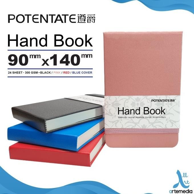 

POTENTATE Hand Book Watercolor 90x140mm 300sgsm Kertas Buku Cat Air