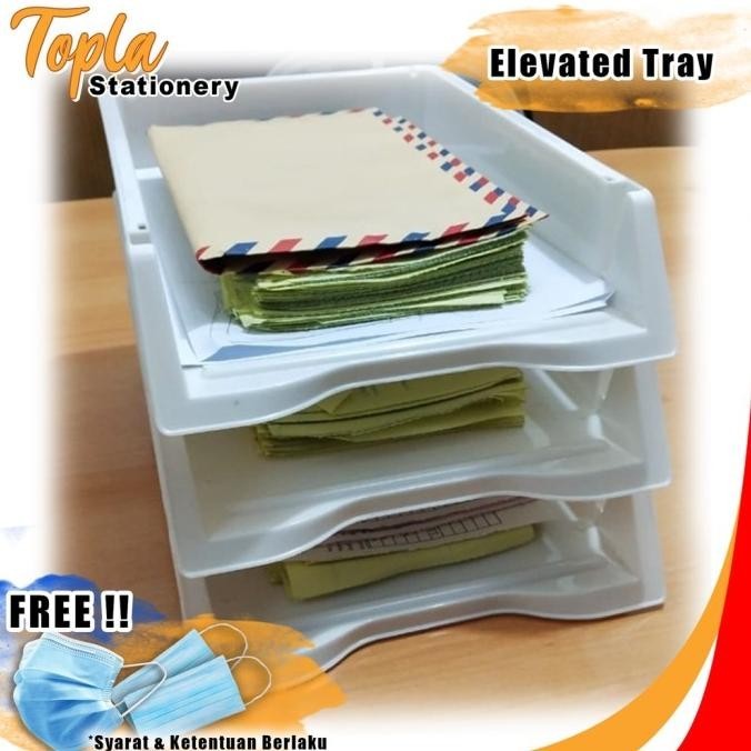 

Rak Meja Rak Dokumen Kertas 3 Susun - Document Tray