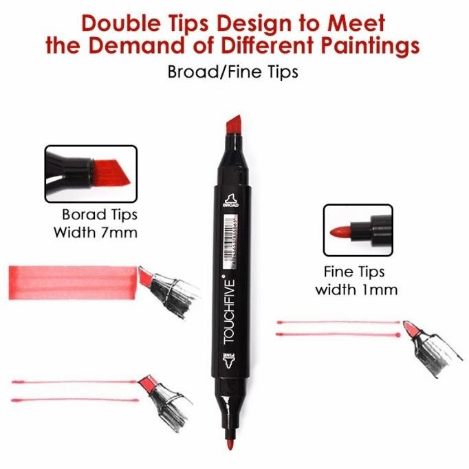 

TouchCool Marker Set 30PCS Spidol Warna Warni Profesional Menggambar