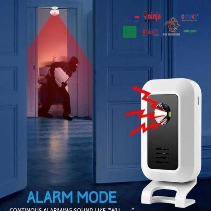 Alarm Bel Toko Selamat Datang Inframerah Pintu Sensor Masuk Nirkabel