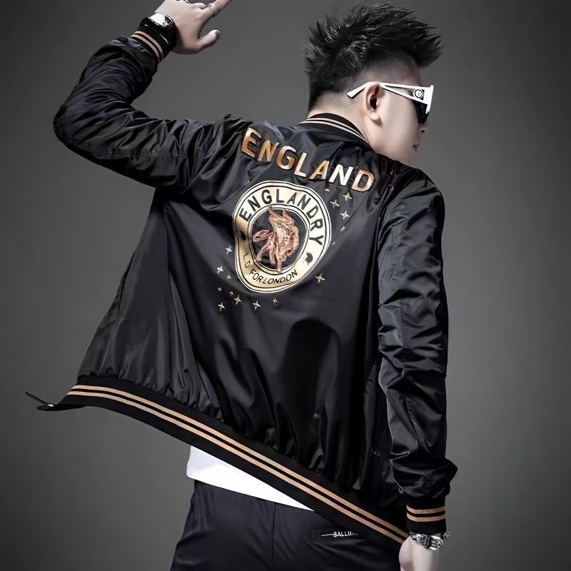 New Jacket/Machine Embroidery Men's Thin Jacket