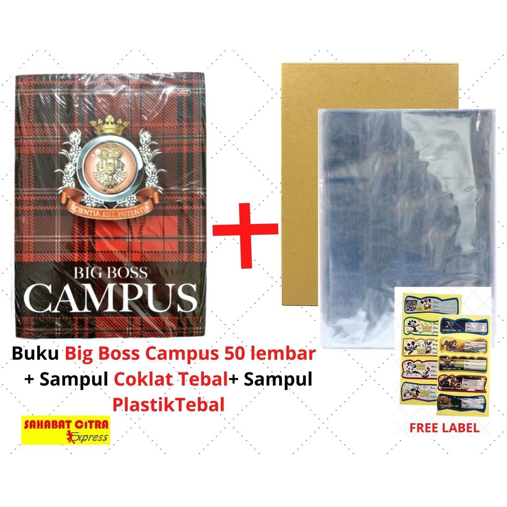 

PAKET LENGKAP 8 BUKU TULIS BOXY BIGBOSS 50 LEMBAR SAMPUL TEBAL(一套书本）
