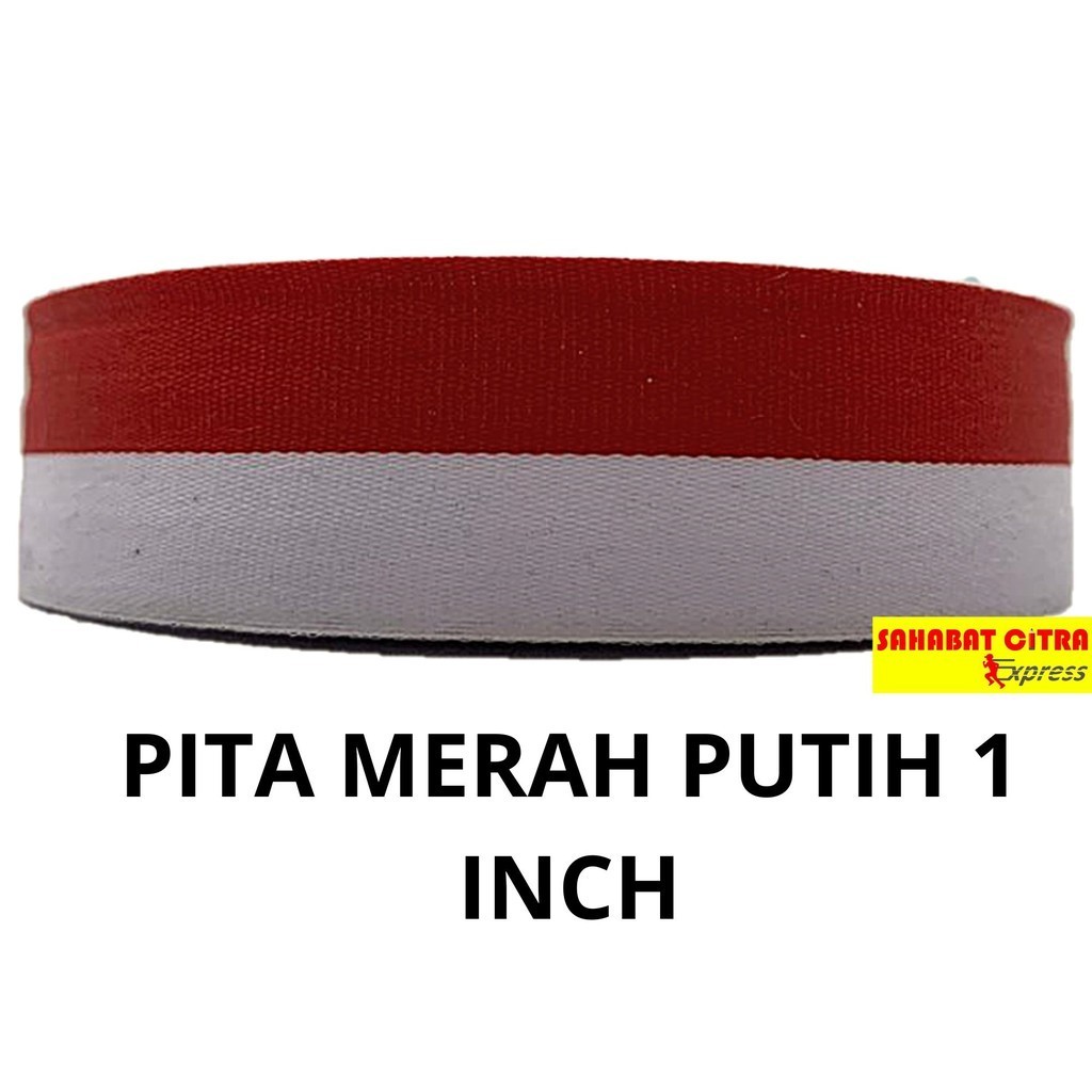 PITA KAIN MERAH PUTIH 1 INCH METERAN