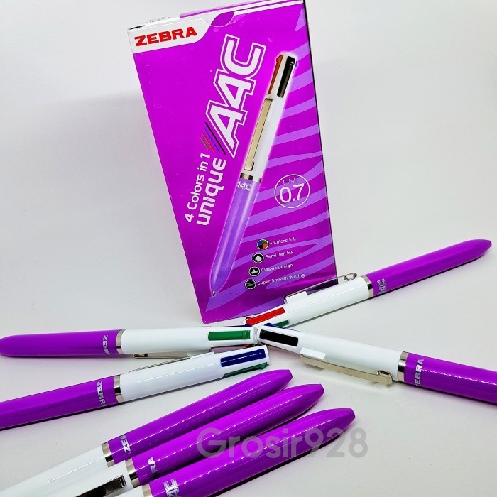 

Per 12 Pen / Pulpen / Ball point 4 Warna Zebra Unique A4C
