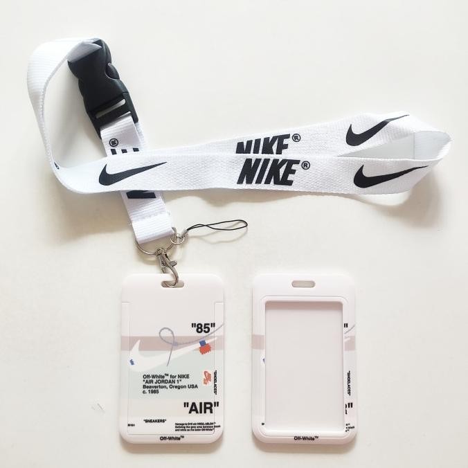 

ID Card Holder Name Tag Lanyard / Kalung Kartu Black White Nike AJ