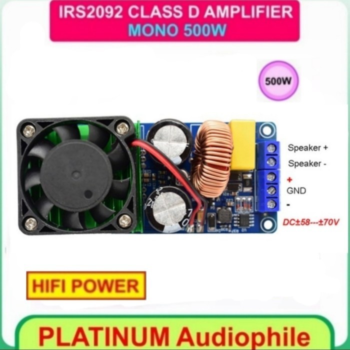 Irs2092 Amplifier Class D 500W Mono Irs2092S 500W Class D Amplifier