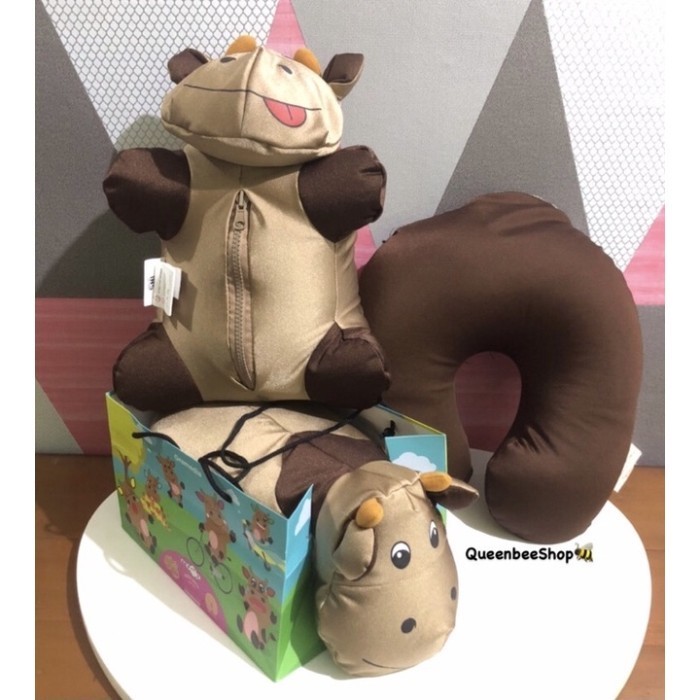 Um [Terlaris] Boneka Bantal Leher Moopi Sapi 2In1 Reversible
