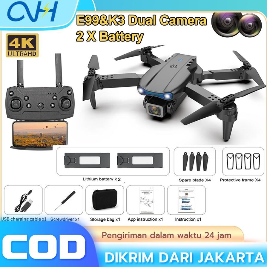 Berkualitas Promosi Spot CodDrone E88 / E68 / E58 Pro Dengan Kamera Hd Drone Wifi Fpv Dual Kamera Dr