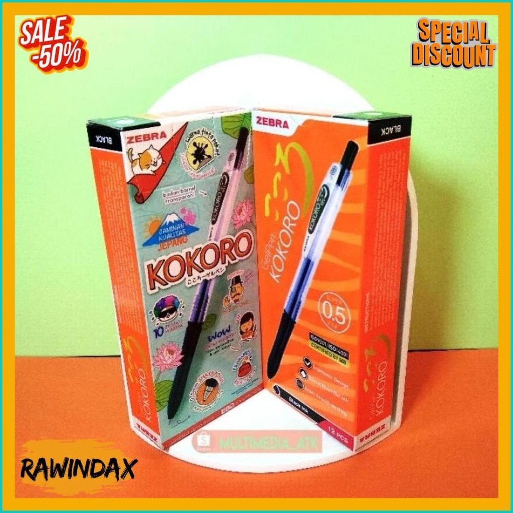 

Pen Zebra Kokoro Gel 0.5 Black / Pulpen Zebra Kokoro [12 Pcs] (Lagi Diskon)