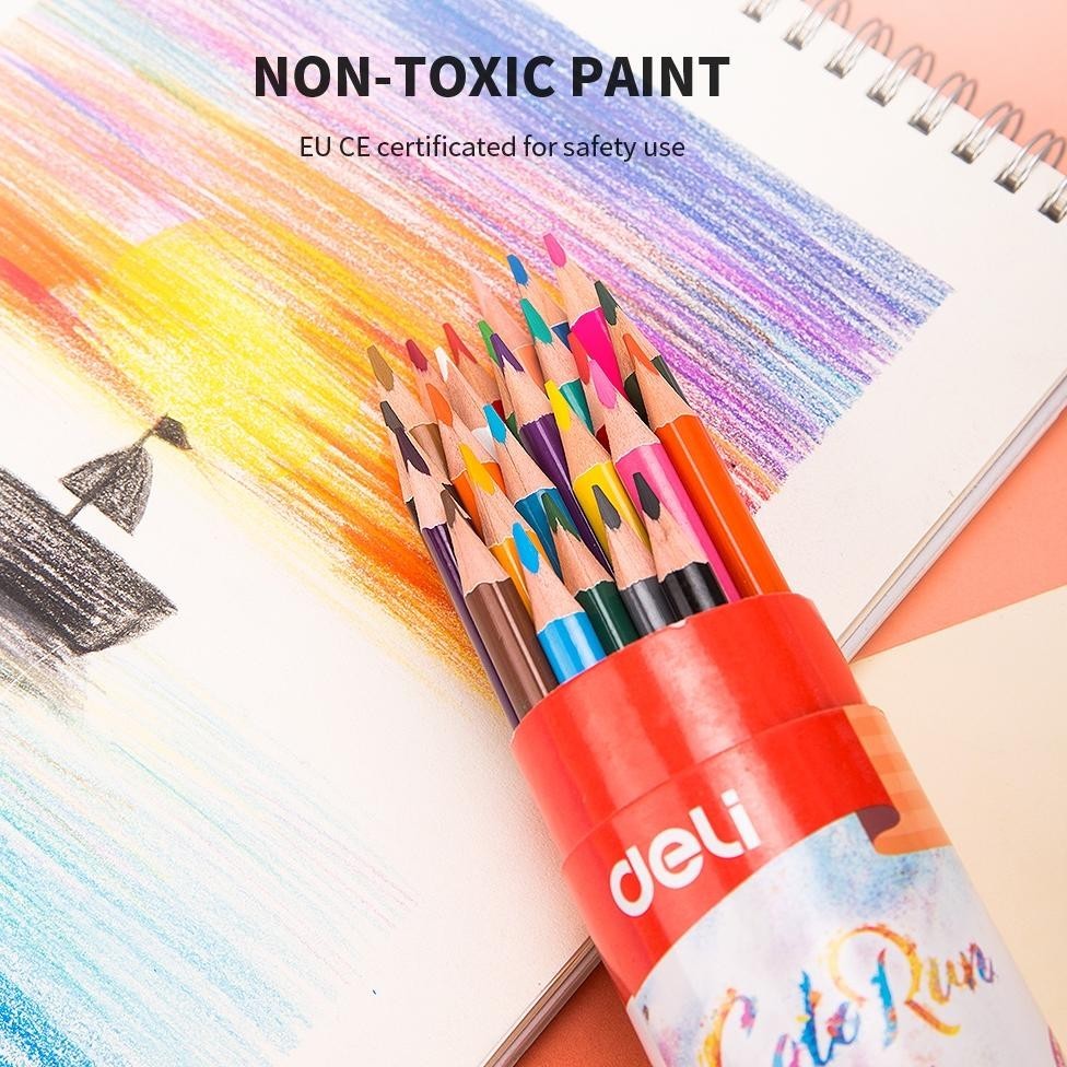 

Deli Pensil Warna 12/24/36 Warna Dengan Bonus Rautan Pensil Pada Box Ec00307 (Murmer)