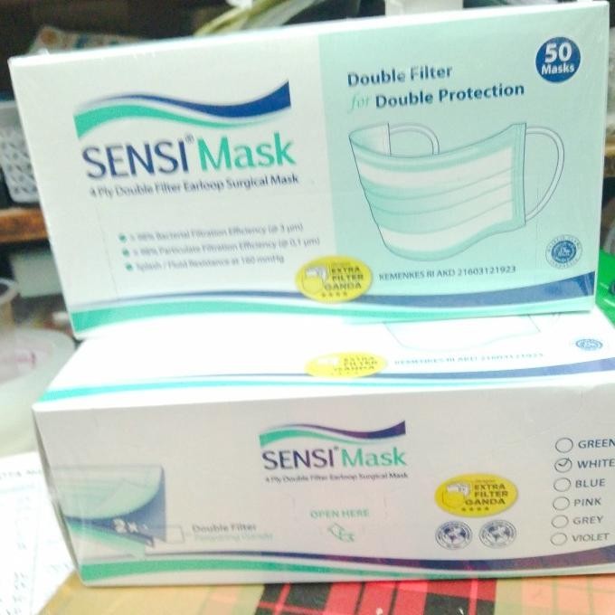 [ Bv ] Masker Sensi 4Ply/Masker Karet Sensi Putih  Ready