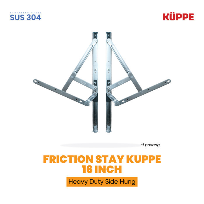 Kuppe Engsel Casement / Friction Stay HDS 16 Inch, Aksesoris