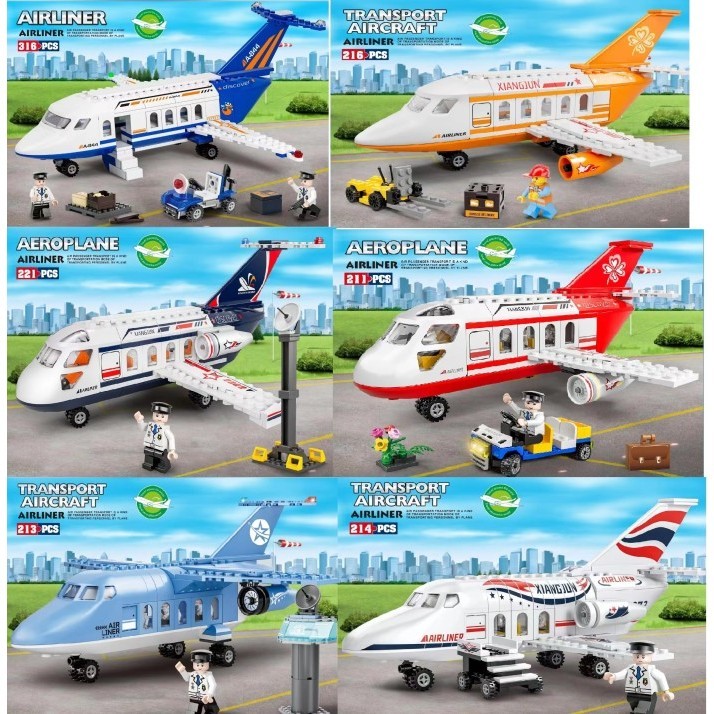 Aeroplane Cargo Plane Pesawat Terbang Lego