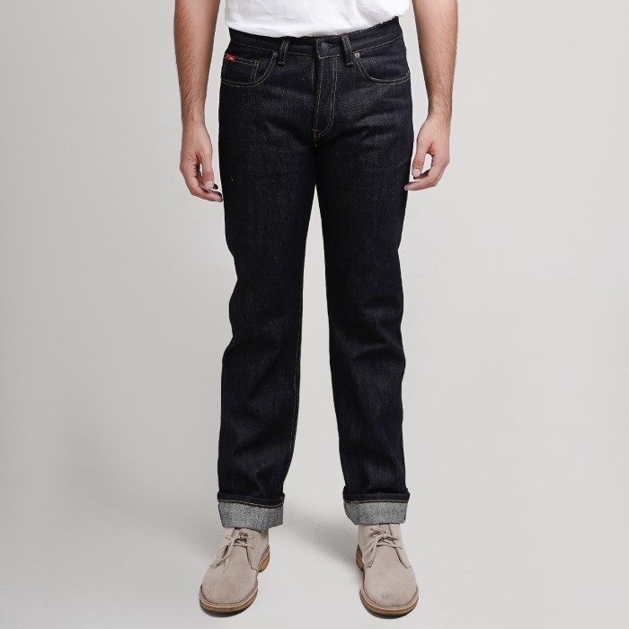 Lee Cooper Straight Fit Jeans Selvedge Harry Dry Blue