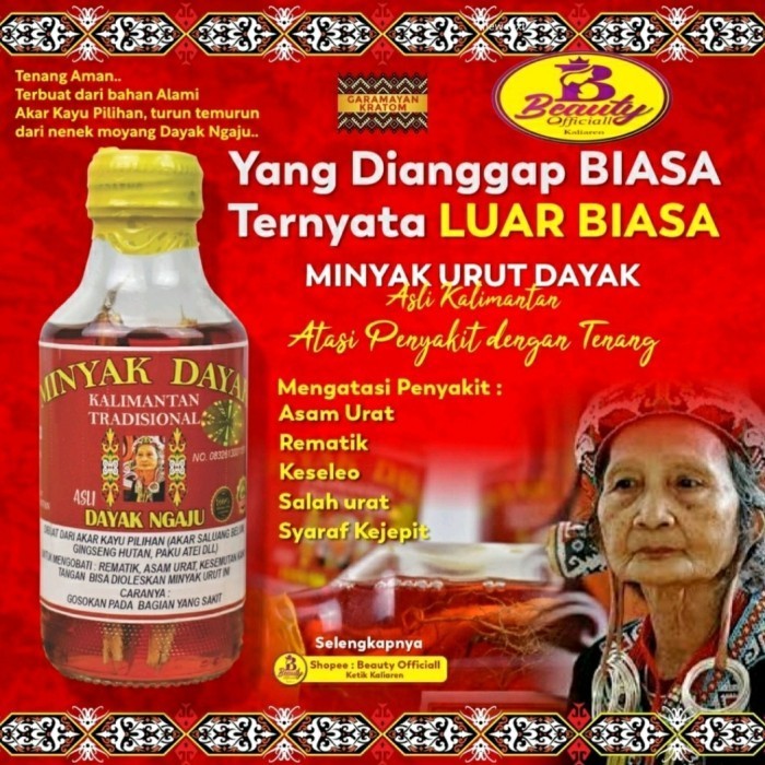 Terbaru (A)Indukan Minyak Bintang Asli Dari Dayak Minyak Pijat Urut Promo Terlaris