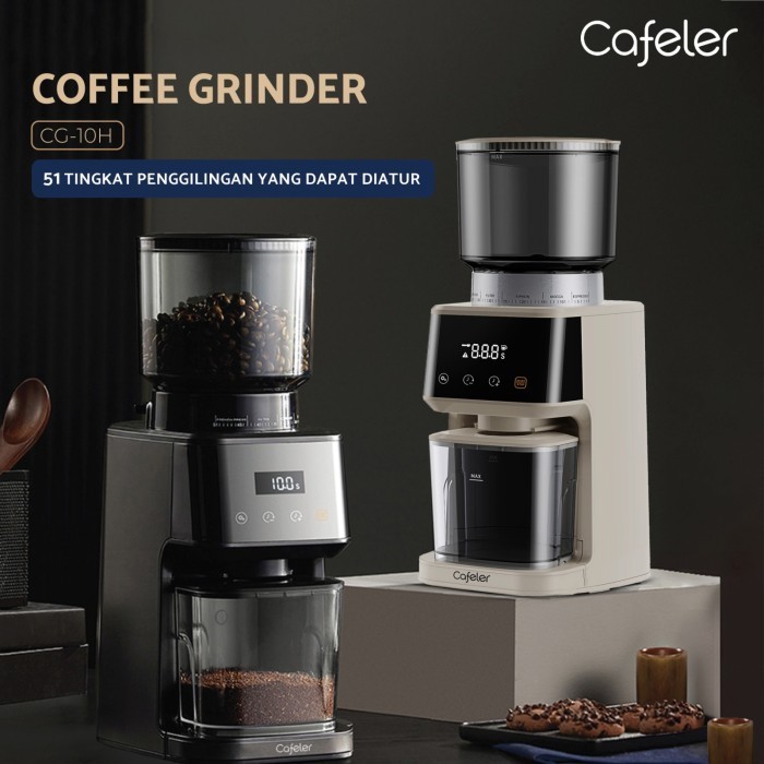 Terbaru Cafeler Coffee Grinder Penggiling Kopi Digital 51 Size + Microswitch Coffee Maker Penyeduh