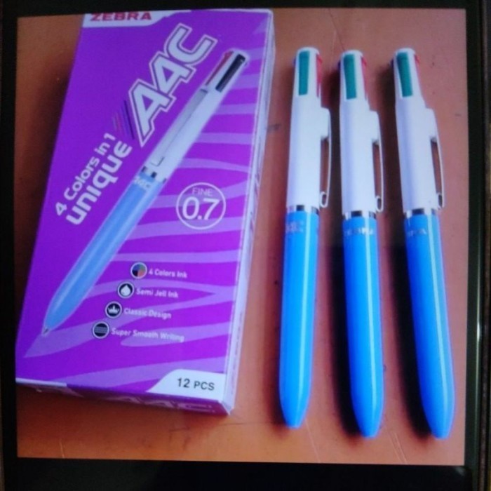 

Arom Pulpen 4 Warna Zebra 4Ac 1 Lsn (12 Pcs)