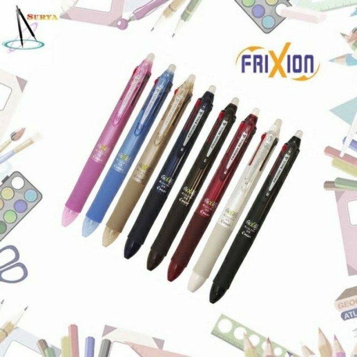 

Arom Pulpen Frixion 4 In 1 Pilot [ 1Pcs ] / Frixion 4 Warna Bisa Dihapus