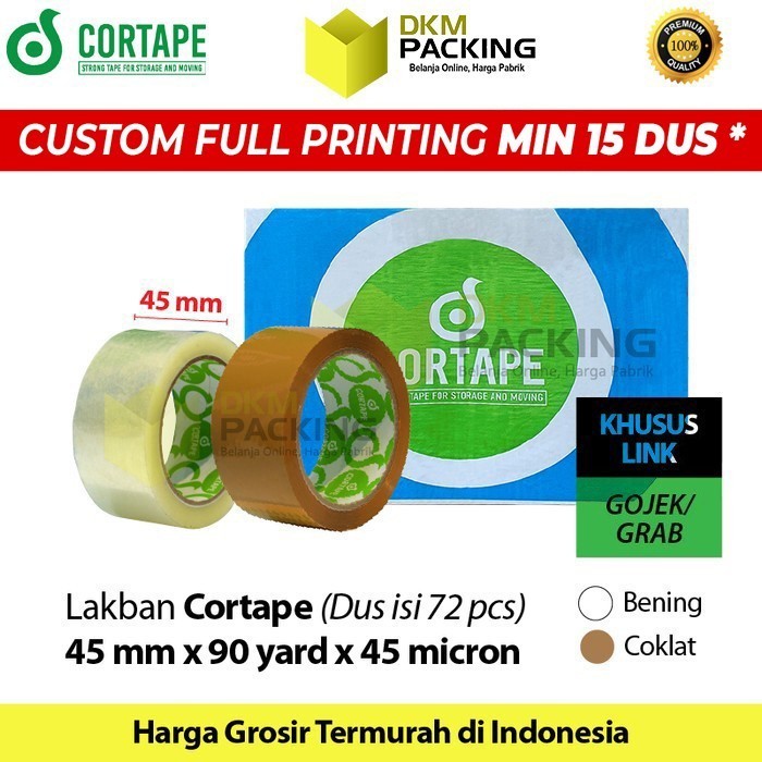 

Lakban 45mm x 90yard CORTAPE Plakban Isolasi OJOL /DUS