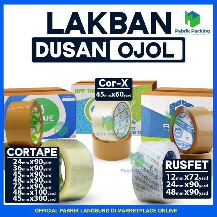 

Isolasi Solatip Cokelat Selotip Plakban Lakban Bening DUS OJOL