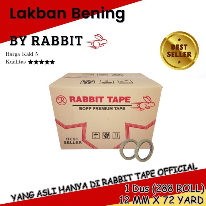 

1 Dus Lakban Bening RABBIT TAPE 1/2 inch x 72 Yard, 12mm x 72 Yard