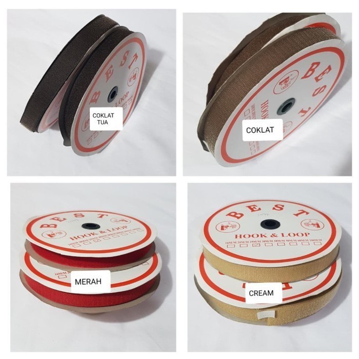 

PEREKAT NILON TAPE VELCRO LEBAR 2,5CM WARNA WARNI