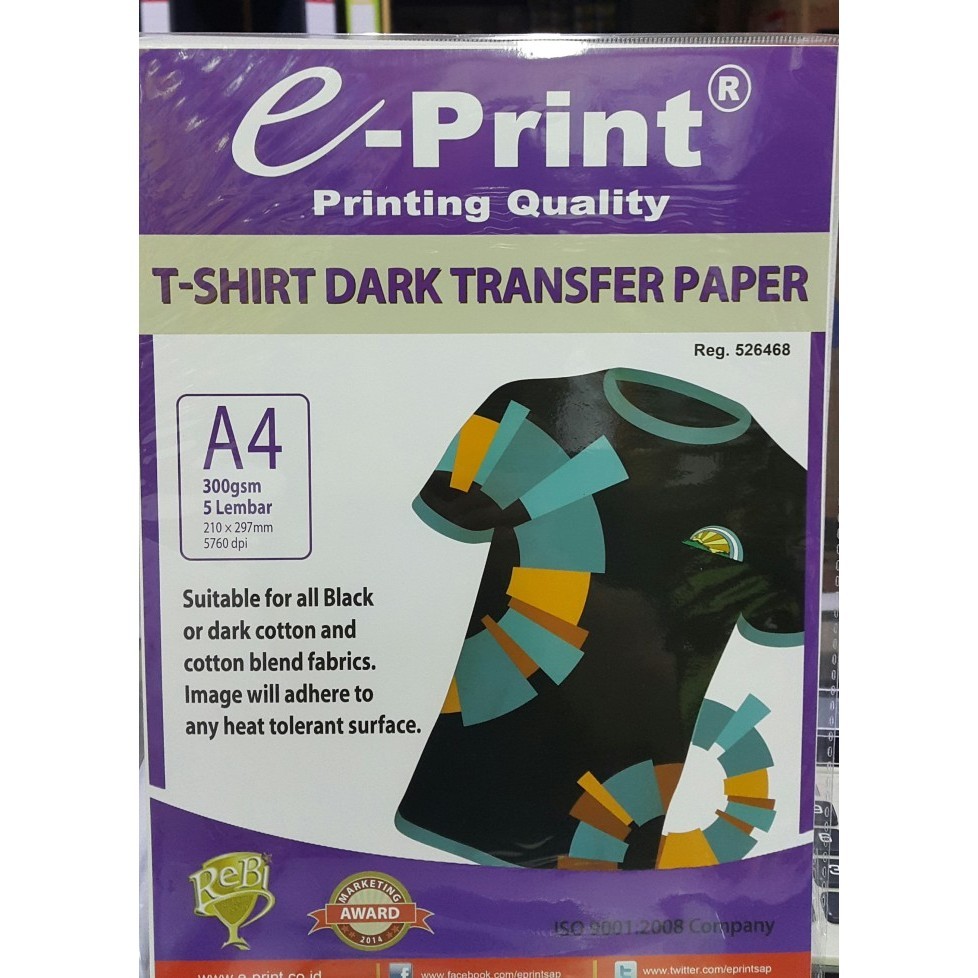 

KERTAS TRANSFER PAPER DARK EPRINT TSHIRT