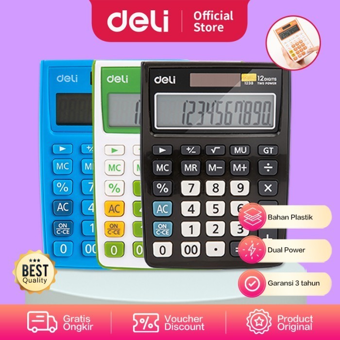 

Deli E1238 Calculator/Kalkulator-Calculator 12-digit