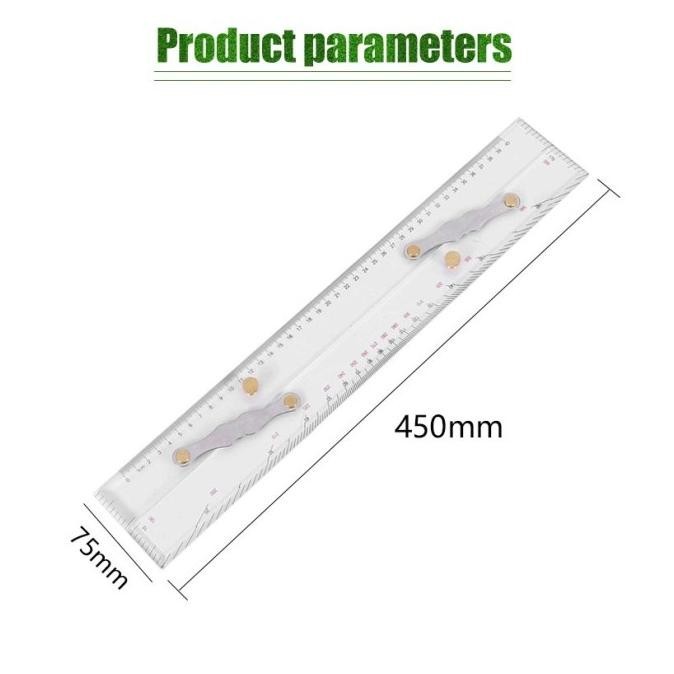 

Premium 45/60cm Mistar Jajar Peta Navigation Parallel Ruler Laut Navigasi High Quality