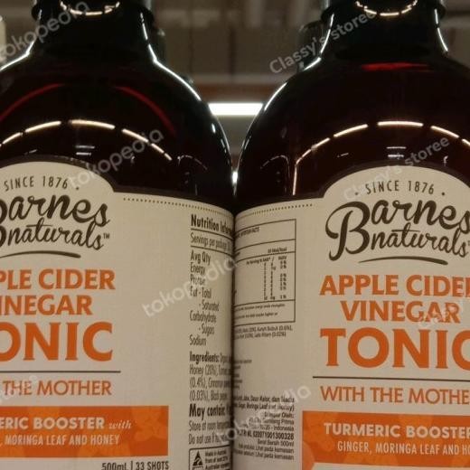 

Barnes Natural Organic Cider Vinegar Tonic With The Mother 500Ml