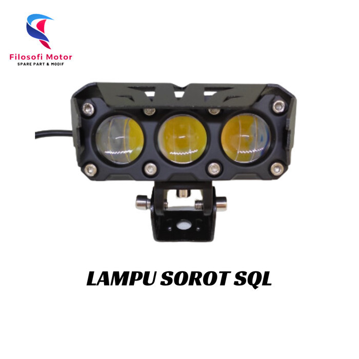 Lampu Sorot Tembak Laser Mobil Motor Tembak LED SQL 3 Mata CR7